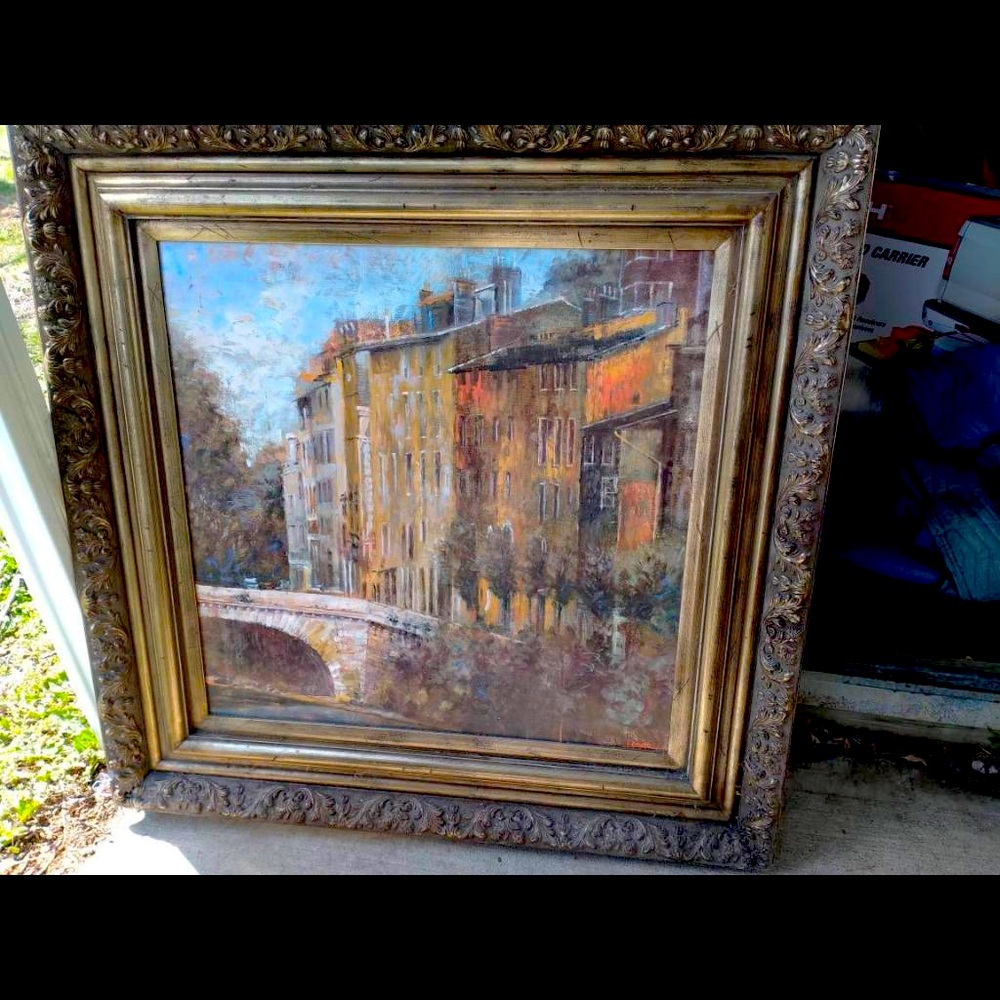 Michael Longo. Lue De parc gilt frame